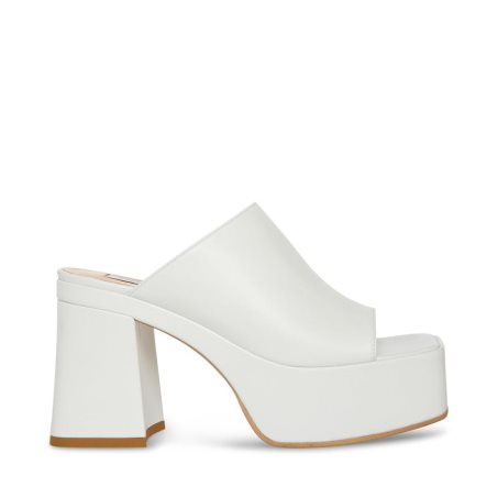 Sandalias de Plataforma Steve Madden Capria Cuero Mujer Blancas | ES AW210S